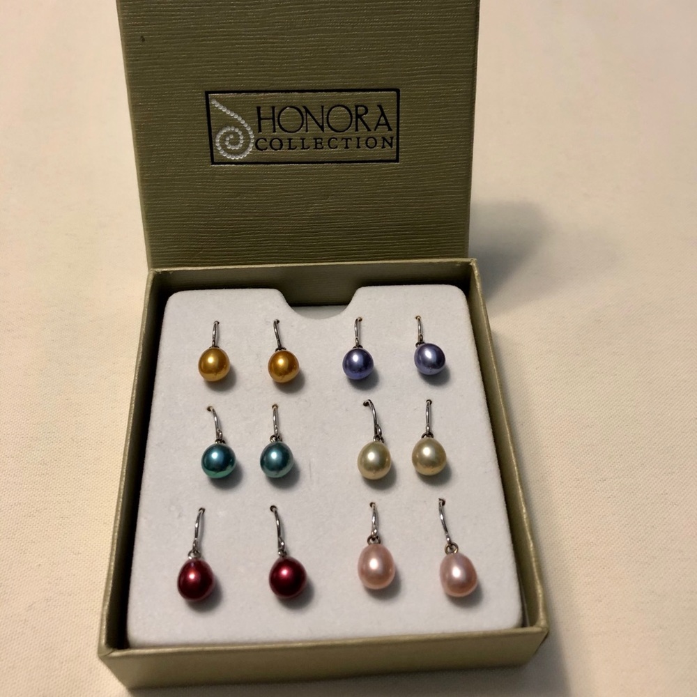 Honora Collection Set of 6 Pearl Earrings